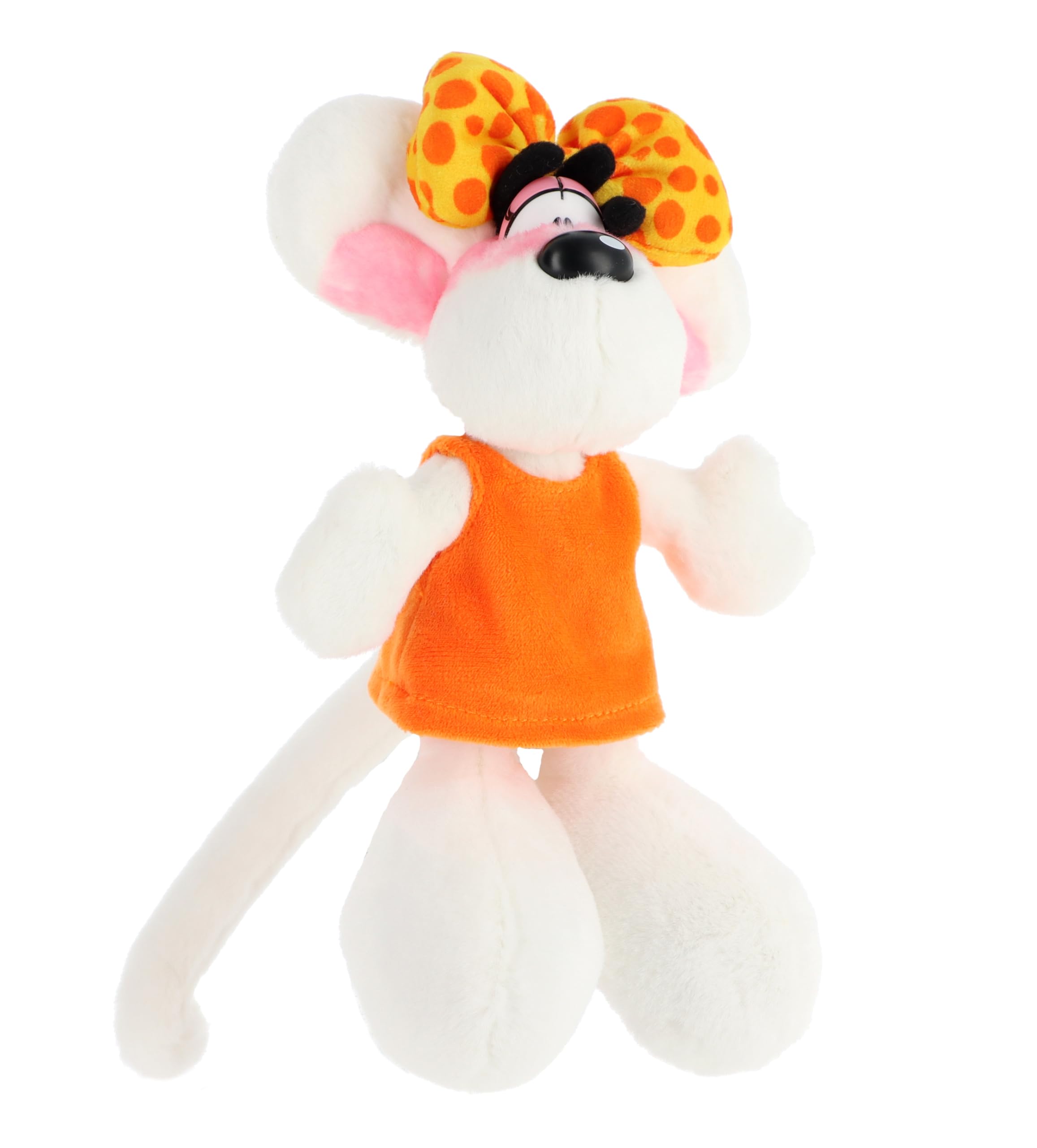 Diddl - Diddlina Plush Toy in Orange Dress, 20 cm - Plush Mouse